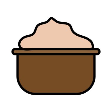 Düz simge, nemlendirici ve cilt bakımı ve güzellik rehberliği için, yüz ve vücut ayakları için el kremi ile basit bir doğrusal çekici kozmetik yuvarlak kavanoz. Vektör çizimi