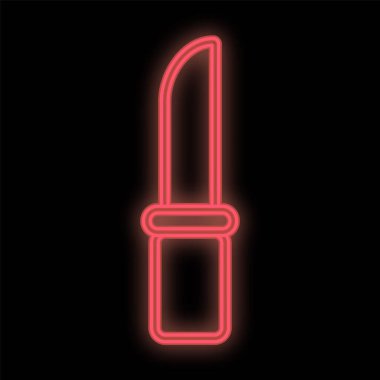 Siyah bir arka planda parlak kırmızı ruj. Dudaklarda parlaklık ve renk yaratmak için güzel ve şık. Ağzı çevreleyen, dengeli bir ton oluşturan. yüz tasarımı ve makyaj. vektör illüstrasyonu