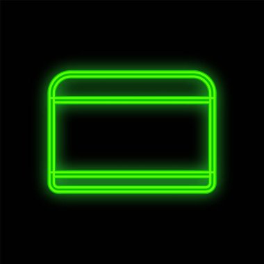 Siyah arka planda krema için neon yeşil paket. Yüz ürünleri için ekolojik kavanoz. Makyaj sanatçıları, kozmetikçiler için kozmetik ürünler. Çevre korumasıyla. vektör illüstrasyonu