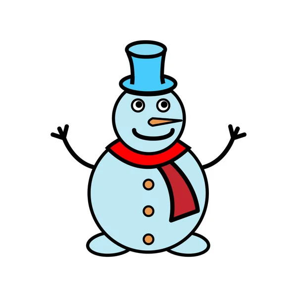 Vector realistische geïsoleerde Snowman voor decoratie en bekleding op de transparante achtergrond. Concept van Vrolijk Kerstfeest en Gelukkig Nieuwjaar — Stockvector