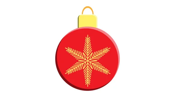 Rote Weihnachtskugel auf grauem, transparentem und weißem Hintergrund. Neujahr Spielzeugdekoration - Aktienvektor — Stockvektor