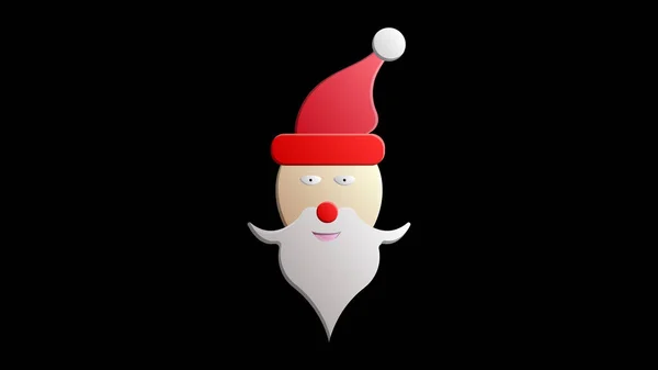 Chapeau de Père Noël et barbe Noël salutations fond — Image vectorielle