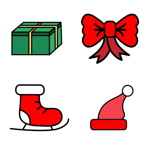 Icône de Noël dans un style de conception plate — Image vectorielle