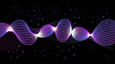 Renkli çizgilerin dalgası. İzole edilmiş beyaz arkaplanda soyut dalgalı çizgiler