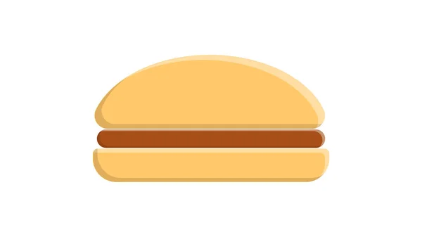 Bunte und helle Burger auf weißem Hintergrund, Vektorillustration. Junk Food, leckeres Fast Food Mittagessen. Burger mit warmer brauner Füllung. Social-Media-Ikone, Tapete — Stockvektor