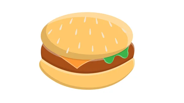 Big Burger Fast Food Traditionele Doodle. Iconen schets met de hand gemaakt. Ontwerp Vector Line Art — Stockvector