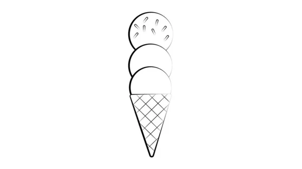 棒状轮廓上的冰淇淋矢量符号图标设计 — 图库矢量图片