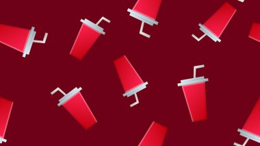 Renkli Pop Art Tertemiz Kalıplı Kağıt Kola, Vektör İllüzyonu