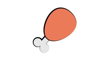 Kızarmış tavuk fast food menüsü stok vektör çizimi