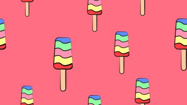 Dondurma izi yok. Çizgi film tarzı. Vektör illüstrasyonu