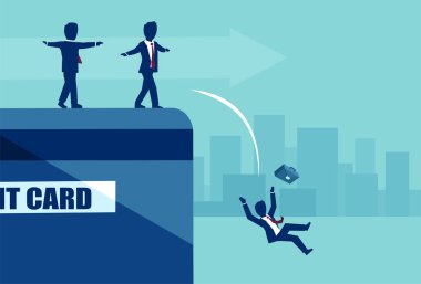 Kredi kartı varsayılan düşen kenarında dengeleme uymak vektör. Finansal borç kavramı riskler