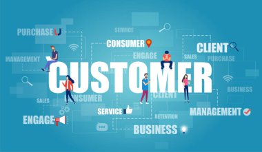 Çevrimiçi siparişler yapan modern araçları kullanan gündelik insanların vektörü 