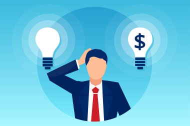 İşadamı nasıl daha fazla para kazanmak için düşünme