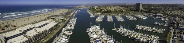 Oceanside Harbor Panoramic Esta Una Panorámica Aérea Imágenes Oceanside California — Foto de Stock