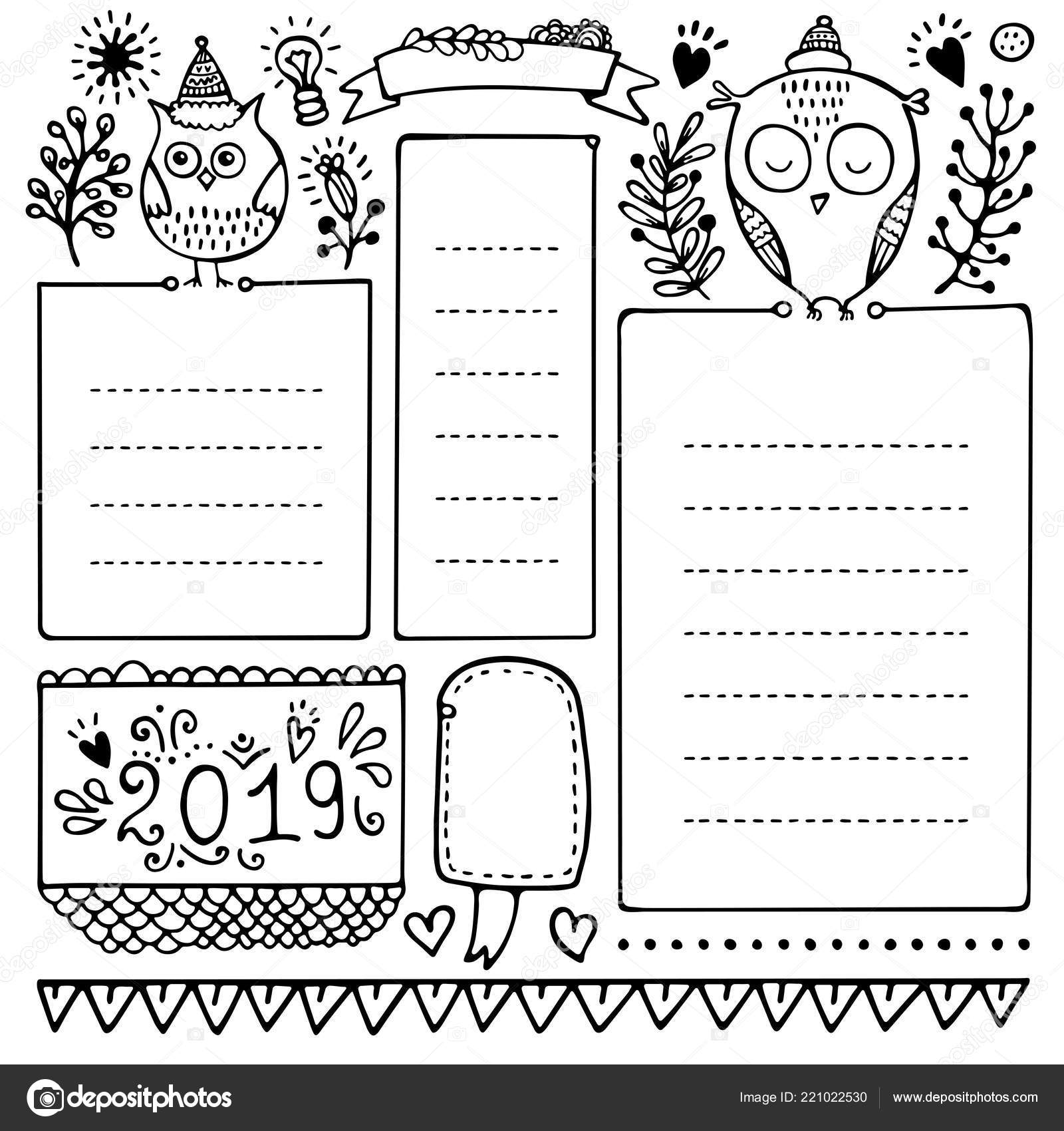 Bullet Journal Hand Drawn Vector Elements Notebook Diary Bullet Journal Hand Drawn Vector Elements Notebook Diary