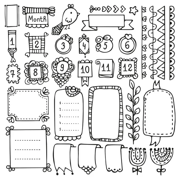 Premium Vector  Cute journal doodles, hand drawn notebook diary