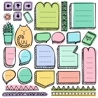 Vektör öğeleri kurşun günlük el çekilmiş