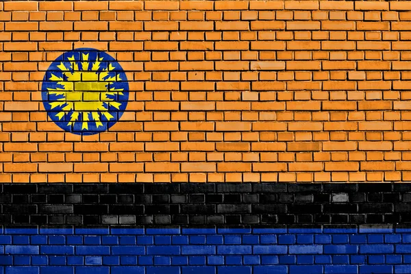 Flagga Cojedes Målade Tegelvägg — Stockfoto