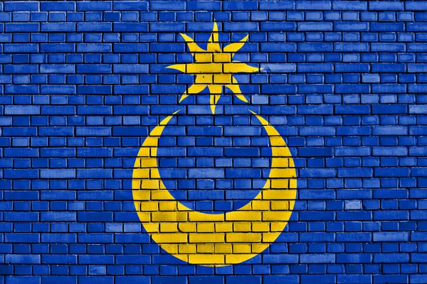 Flagga Portsmouth Målade Tegelvägg — Stockfoto