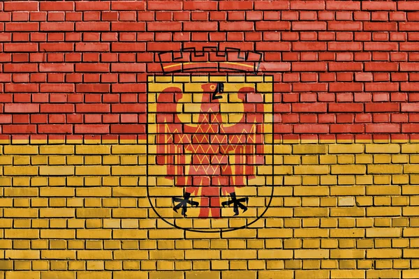 Zászló Potsdam Festett Téglafal — Stock Fotó