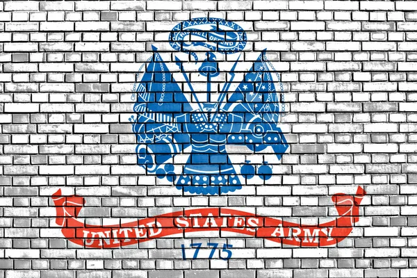 Flag United States Army Painted Brick Wall — Stock Photo, Image