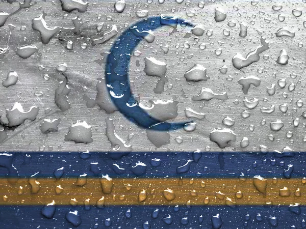 Flag Baghdad Rain Drops — Stock Photo, Image