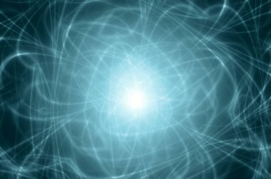 mavi cyan atom parçacığı