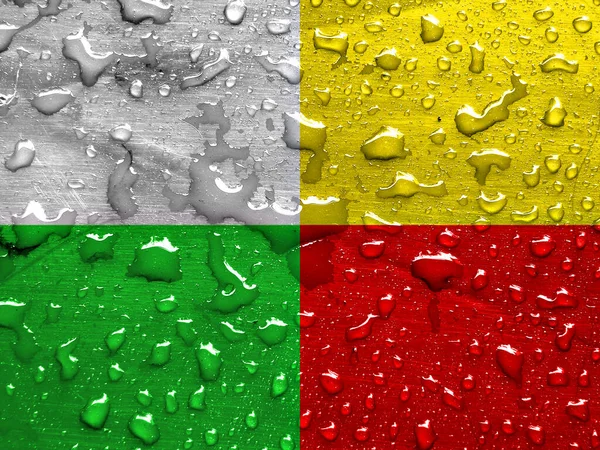 Flag Plzen Rain Drops — Stock Photo, Image