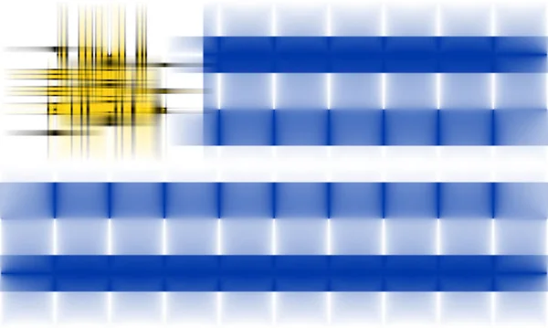 Diseño Abstracto Bandera Uruguay — Foto de Stock