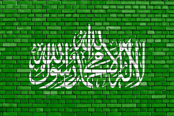 Flag Hamas Painted Brick Wall — Stock Photo, Image