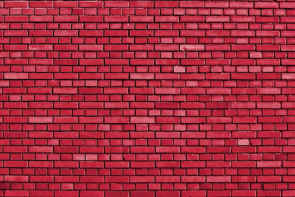 True Red Colored Brick Wall Background — Stock Photo, Image