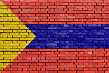 Duvara boyanmış Pasto bayrağı