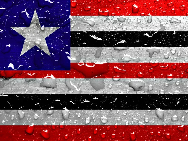 Флаг Штата Маранхао Капельками Дождя — стоковое фото