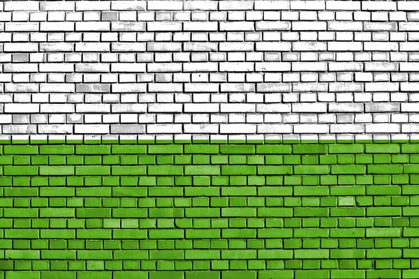 Flag Guajira Painted Brick Wall — Stock Photo, Image