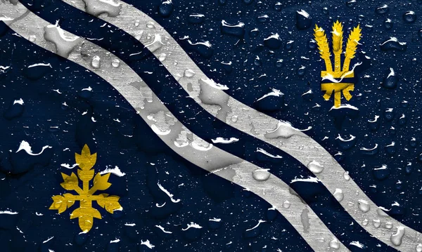 Флаг Оксфордшира Каплями Дождя — стоковое фото