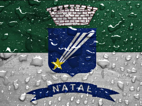 Yağmur Damlalı Natal Bayrağı — Stok fotoğraf