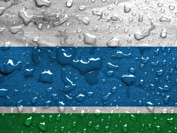 Zászló Sverdlovsk Oblast Rain Drops — Stock Fotó