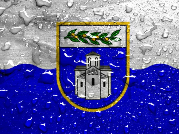 Flag Zadar County Rain Drops — Stock Photo, Image