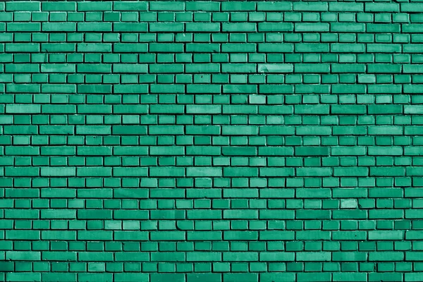 Smeraldo Verde Mattone Muro Sfondo — Foto Stock