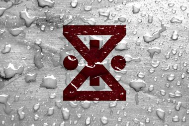 Yağmur damlalı Amagasaki bayrağı