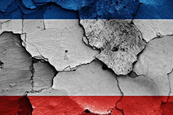 Flag Crimea Painted Cracked Wall — Stock Photo, Image