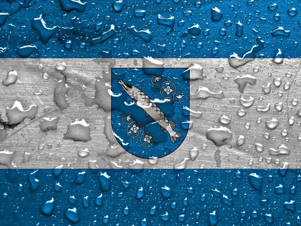 Σημαία Rybnik Σταγόνες Βροχής — Φωτογραφία Αρχείου