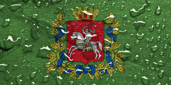 Bandiera Della Regione Vitebsk Con Gocce Pioggia — Foto Stock