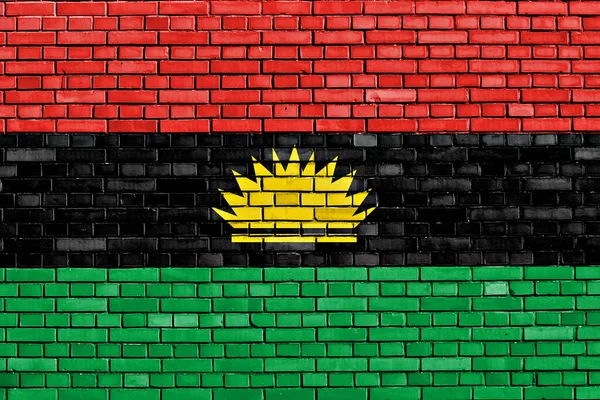 Bandiera Biafra Dipinta Muro Mattoni — Foto Stock