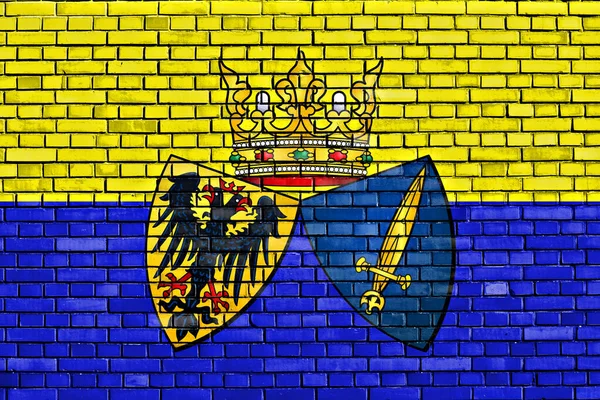 Flaga Essen Malowane Ścianie Cegły — Zdjęcie stockowe