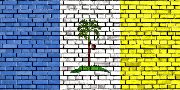 Flag Penang Painted Brick Wall — Stock Photo, Image