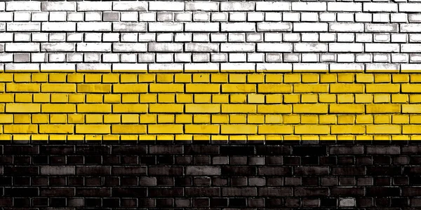 Flagge Von Perak Auf Ziegelwand Gemalt — Stockfoto