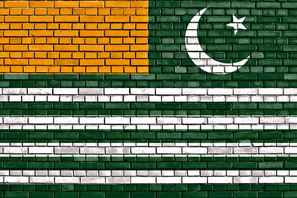 Flag Azad Kashmir Painted Brick Wall — Stock Photo, Image
