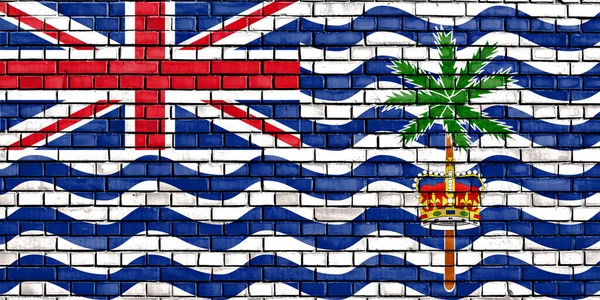 Flag British Indian Ocean Territory Painted Brick Wall — Stock Photo, Image