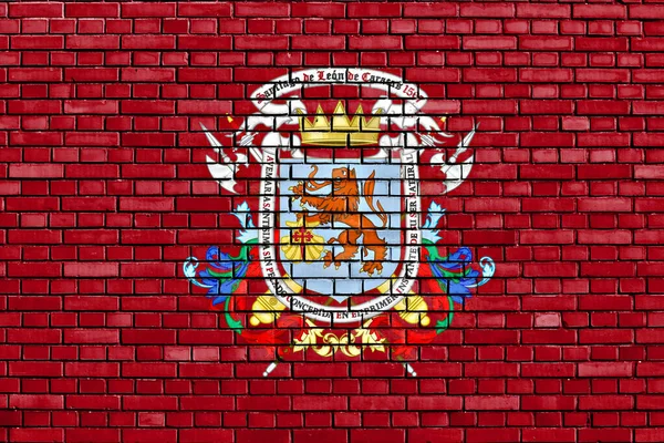 Flaga Caracas Malowane Ścianie Cegły — Zdjęcie stockowe